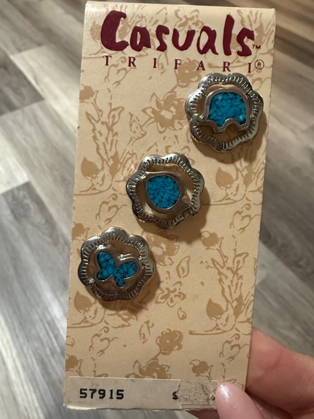 Casuals Trifari Turquoise Accent pins - Set of 3